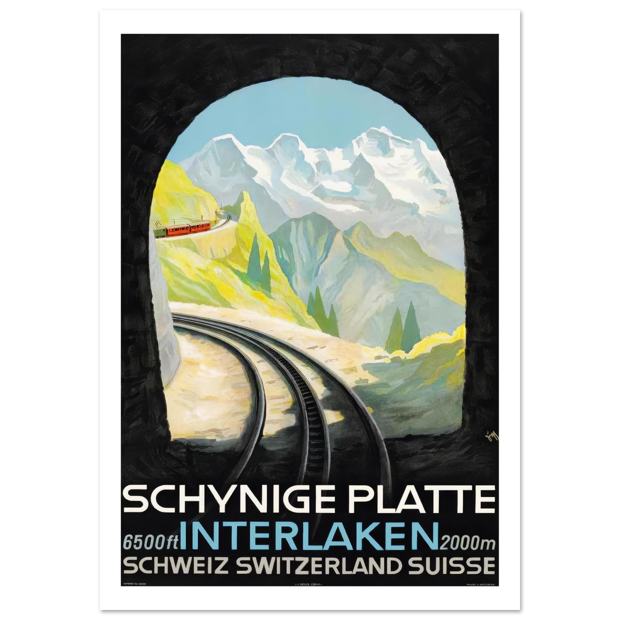 Schynige Platte Railway Poster - Transit Art