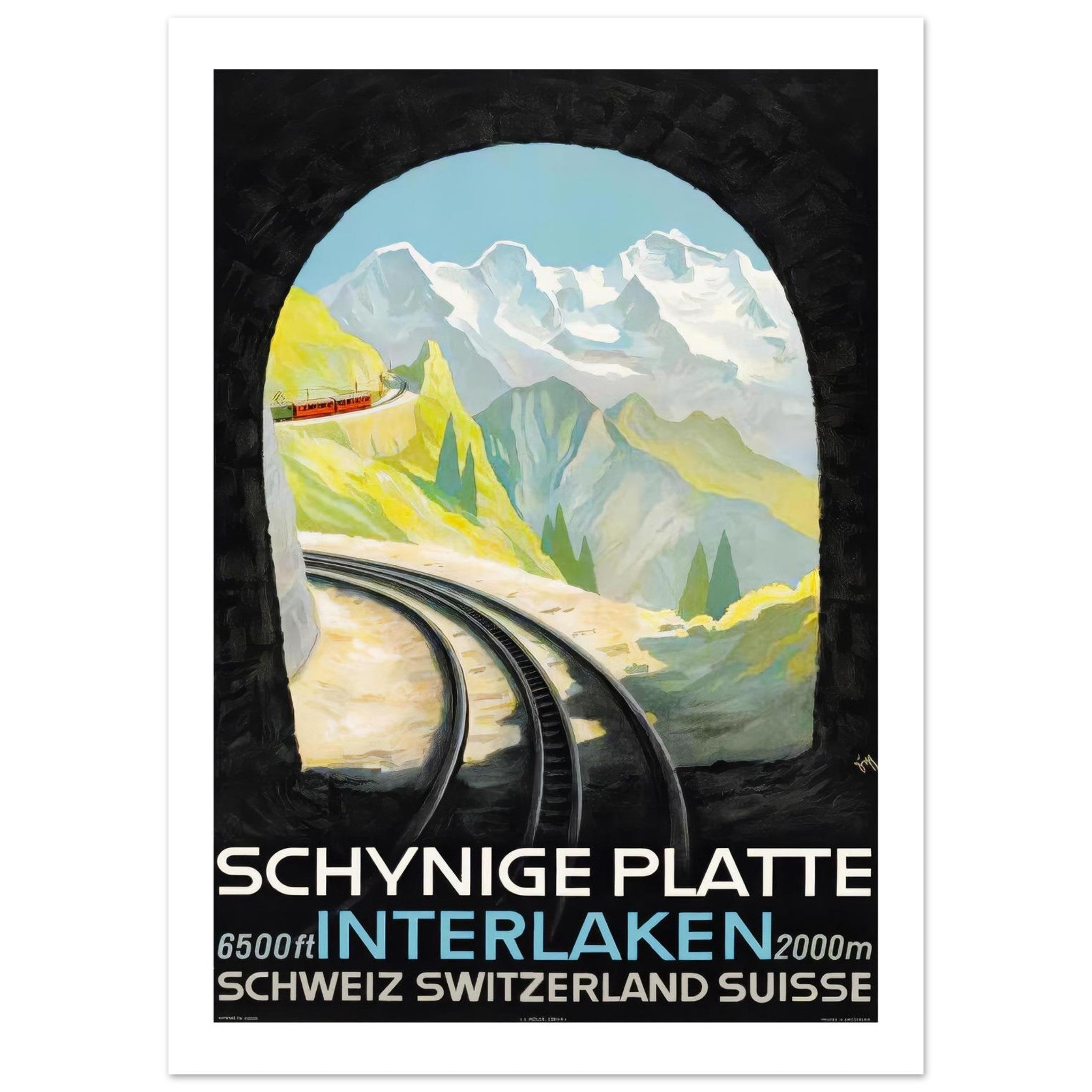 Schynige Platte Railway Poster - Transit Art