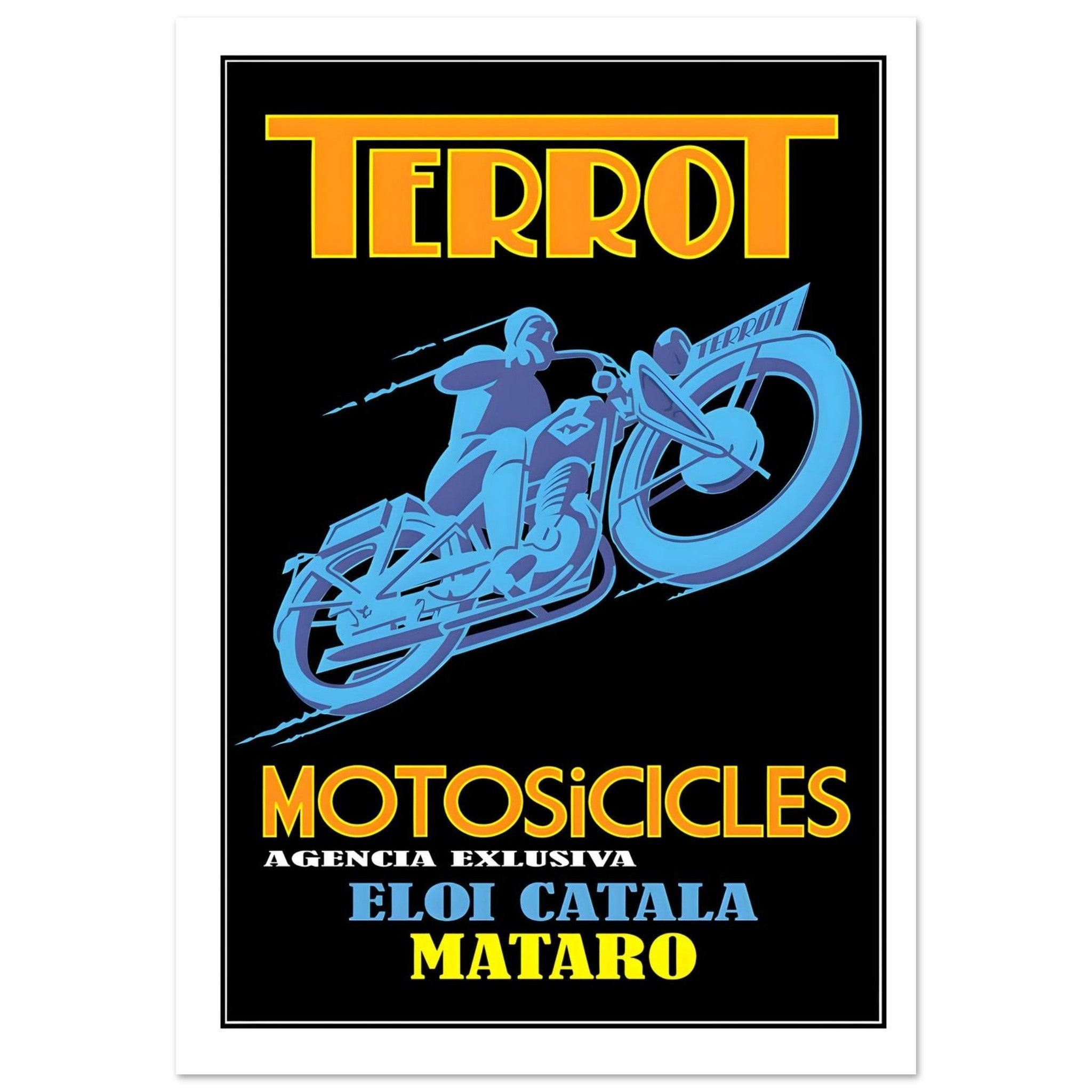 Terrot Motorcycles Advertisement Poster - Transit Art
