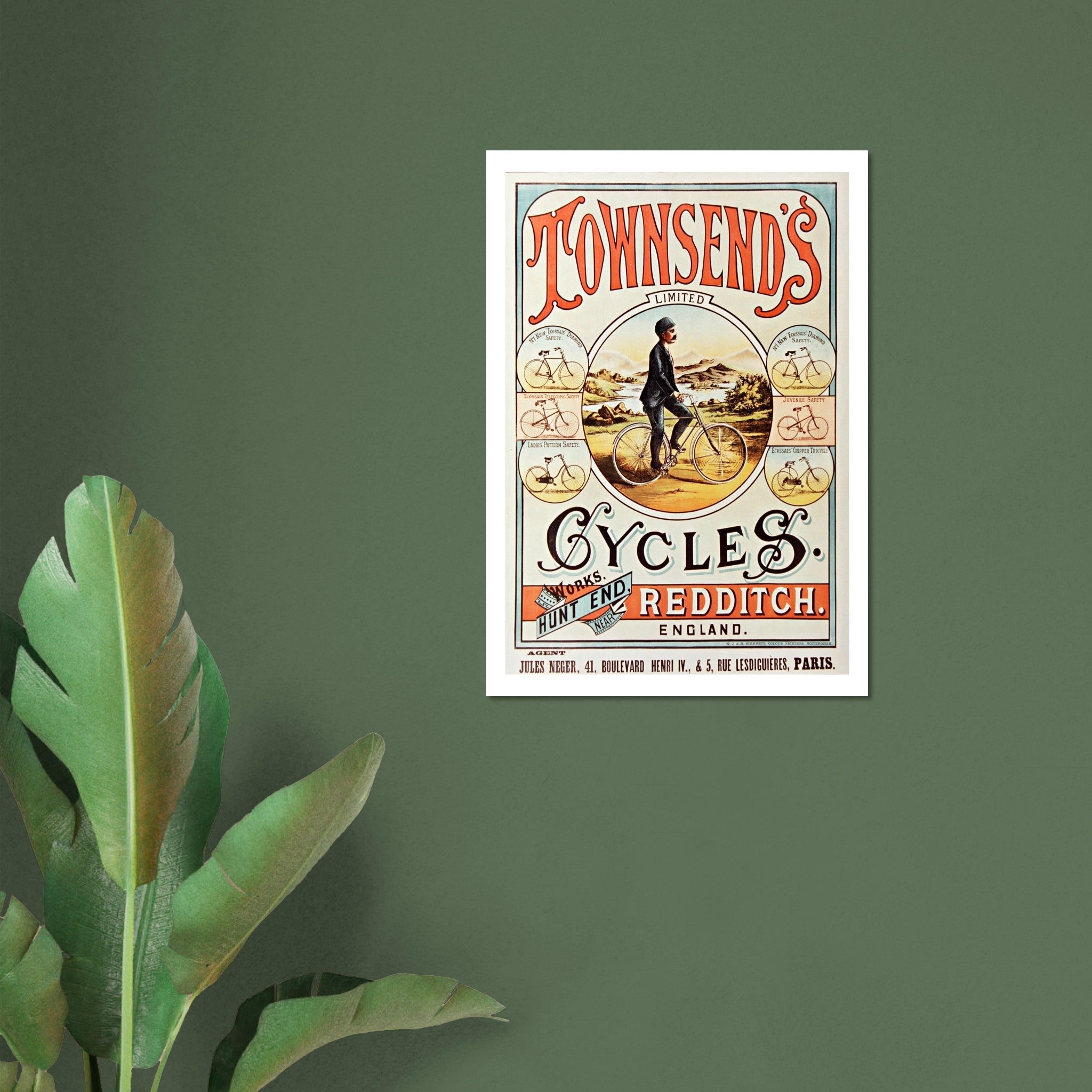 Vintage Townsends Cycles From Redditch England - Transit Art