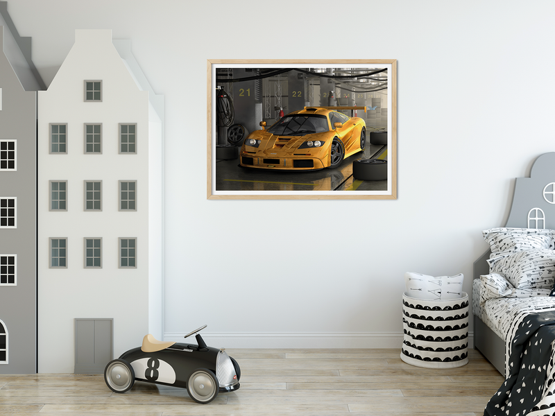 McLaren F1 at Le Mans. Illustration with incredible techniques and details. 