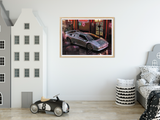 A Lamborghini in Hong Kong. Illustration with incredible techniques 