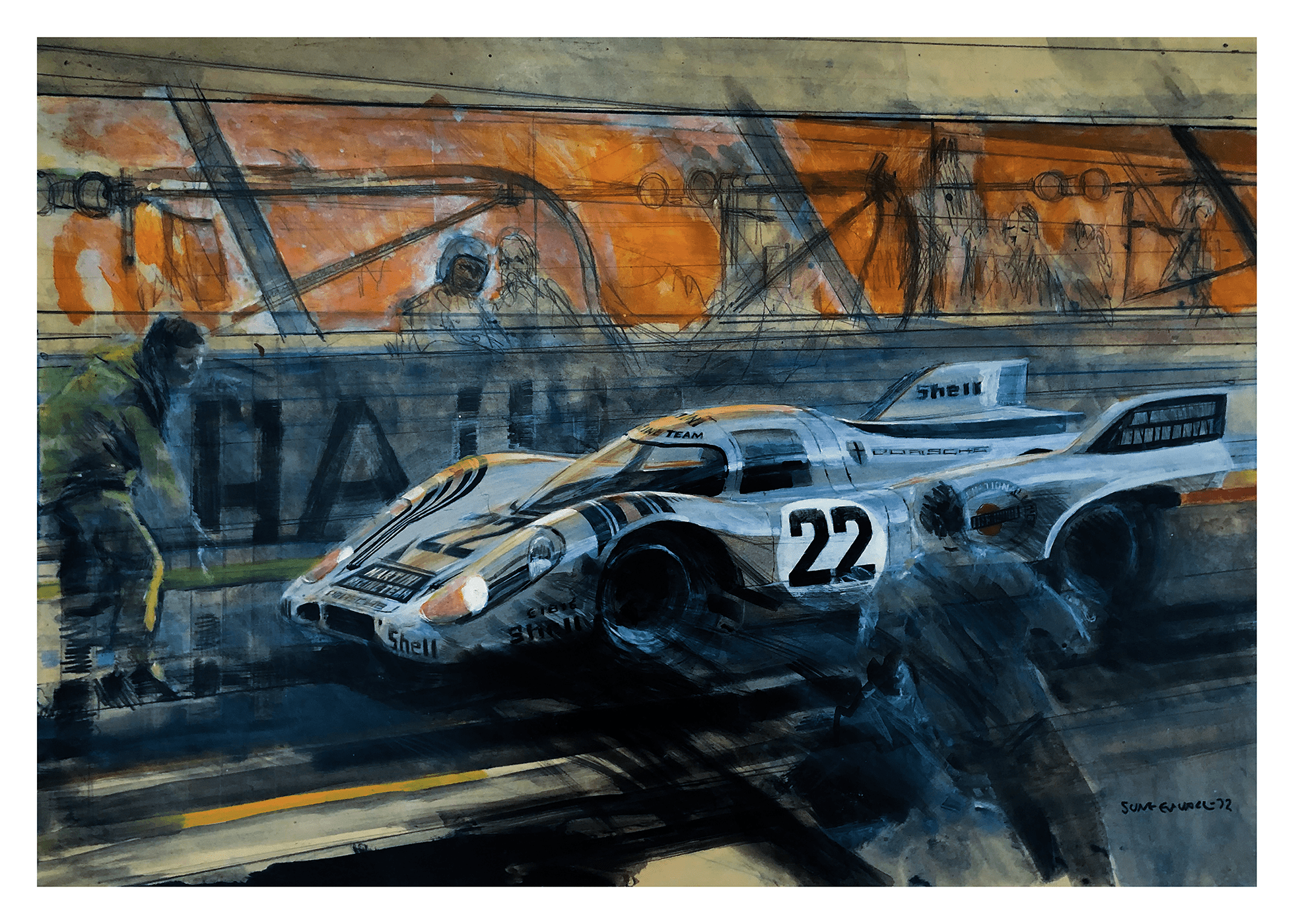 Le Mans pit stop - Transit Art